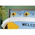 thumbnail image 4 of Ambesonne Idaho Duvet Cover Sets, Gem State Welcome Road Sign, 2-King, Earth Yellow Sky Blue, 4 of 7