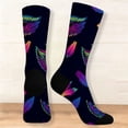 thumbnail image 6 of Compression Socks for Women Cute Animal Knitted Mid Calf Soft Comfort Mens Socks Blue One Size, 6 of 8