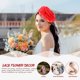 thumbnail image 3 of WEUVEB Floral De Encaje Rojo Para Mujer Y Con Vintage Para Bodas, 3 of 6