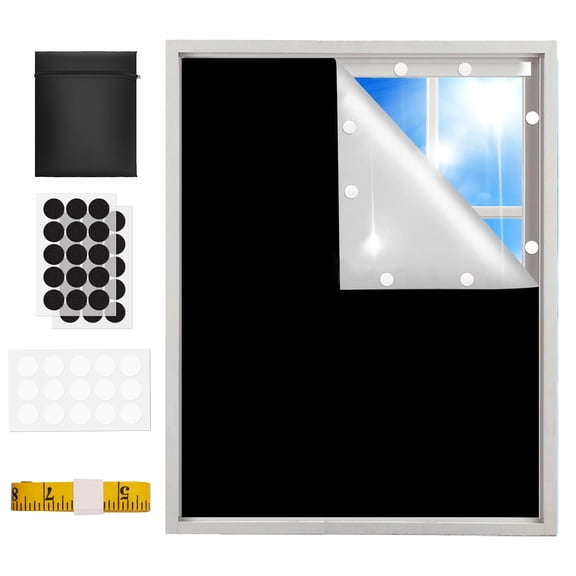 Blackout Blinds for Windows Bedroom, Portable DIY 100% Blackout Curtains, Room Darkening Curtains Blackout Shades, 59"x118"