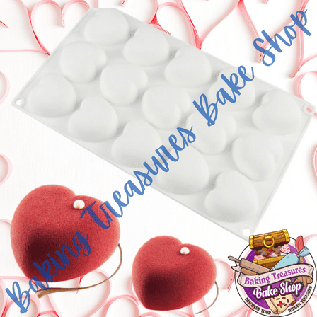 Mini Heart Silicone Molds  (15-Cavity)
