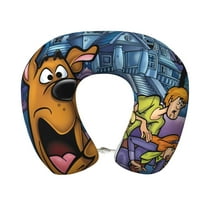 Saiise Scooby-Doo Print Travel Pillow,Memory Foam U Shaped Neck Pillow,Portable Headrest Great for Airplane Chair, Car,Home,Office,Sleeping Rest Cushion