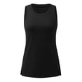 thumbnail image 5 of Womens Summer O Neck Sleeveless Tops Tunic Shirts Side Split Tank Tops Athletic Women Tops Shirt Women Dressy Cam Long Top Women Long Camisole Women Long Tops Lace up Top Women Biking Top Women Womens, 5 of 6
