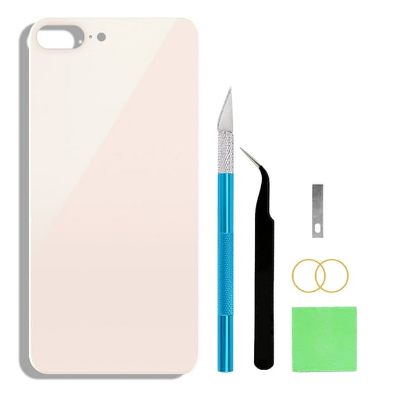 OEM Rear Back Glass Replacement for iPhone 8 Plus - Includes Repair Toolkit & Adhesive (Gold)