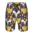 thumbnail image 3 of Balery Mouse Cheese Traje de Baño Estilo Hawaiano para Hombre, Shorts de Secado Rápido con Bolsillos-3X-Large, 3 of 6