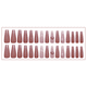 thumbnail image 1 of Uñas postizas navideñas Uñas postizas navideñas con rayas de copo de nieve para mujeres y niñas, 1 of 5