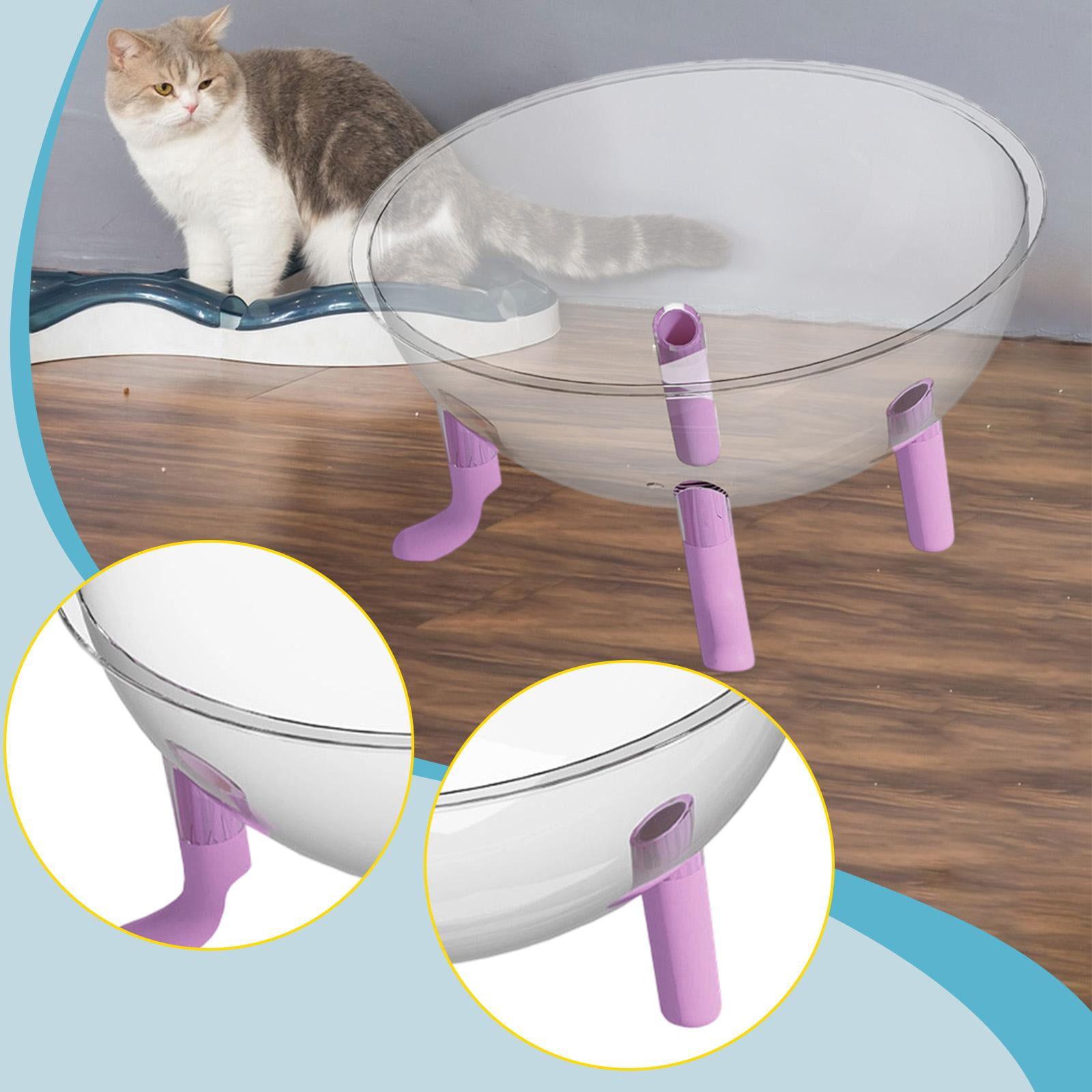 Space Capsule Cat Bed Acrylic Dome Sleeping Nest Modern Design for Indoor Cats and Small Pets