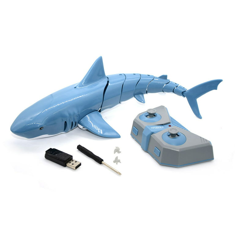 okwish Remote Control Shark Remote Control Electric Simulation Waterproof Fish  Toy Summer Water Toy Super Long Battery Life Toy Fish 