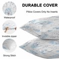 thumbnail image 4 of Waterproof Throw Pillow Covers Set of 2, 16x16 Inch Gray Blue Floral Spring Decorative Pillowcases Outdoor Pillow Slip Cushion Covers Set for Couch Tent Country Summer Botanical, 4 of 7