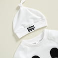 thumbnail image 4 of WIBACKER Halloween Cotton Newborn Baby Boy Girl Ghost Outfit Infant Long Sleeve Romper with Hat Set Baby Boys' Costumes, 4 of 6