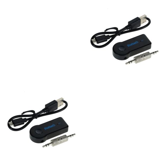 Seitruly Inalámbrico Bluetooth 3.5mm Audio Estéreo Música Hogar Coche Receptor Adaptador Mic Type2