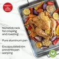 thumbnail image 3 of Nordic Ware Naturals 20" x 13" Aluminum Roasting & Baking Pan with Nonstick Crisping Rack, 3 of 15