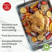 Nordic Ware Naturals 20 x 13 Aluminum Roasting & Baking Pan with Nonstick Crisping Rack