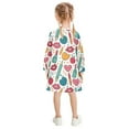 thumbnail image 3 of Girls' long-sleeved dress Playful Pencil Girls' A-line dress with ribbed cuffs Soft and comfortable, 3 of 6