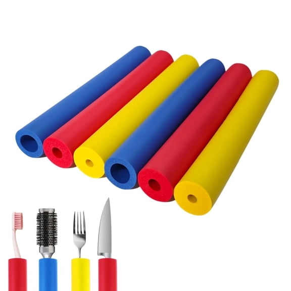 Foam Grip Tubing,Multicolor Padding Tube Grip Aid Utensils Handle,Yahome Ergonomic Slip-Resistant Foam Tubing for Handle Grip,3 Sizes