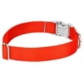 thumbnail image 5 of Country Brook Petz® Premium Nylon Dog Collar with Metal Buckle for Small Medium Large Breeds (Small, 3/4 Inch, Hot Orange), 5 of 7