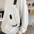 thumbnail image 7 of LEFXSMR Sling Bag for Women & Man, Portable Multi Pocket Storage Bags with Adjustable Strap, Crossbody Bags for Women Men Outdoor Sport, White, 7 of 7