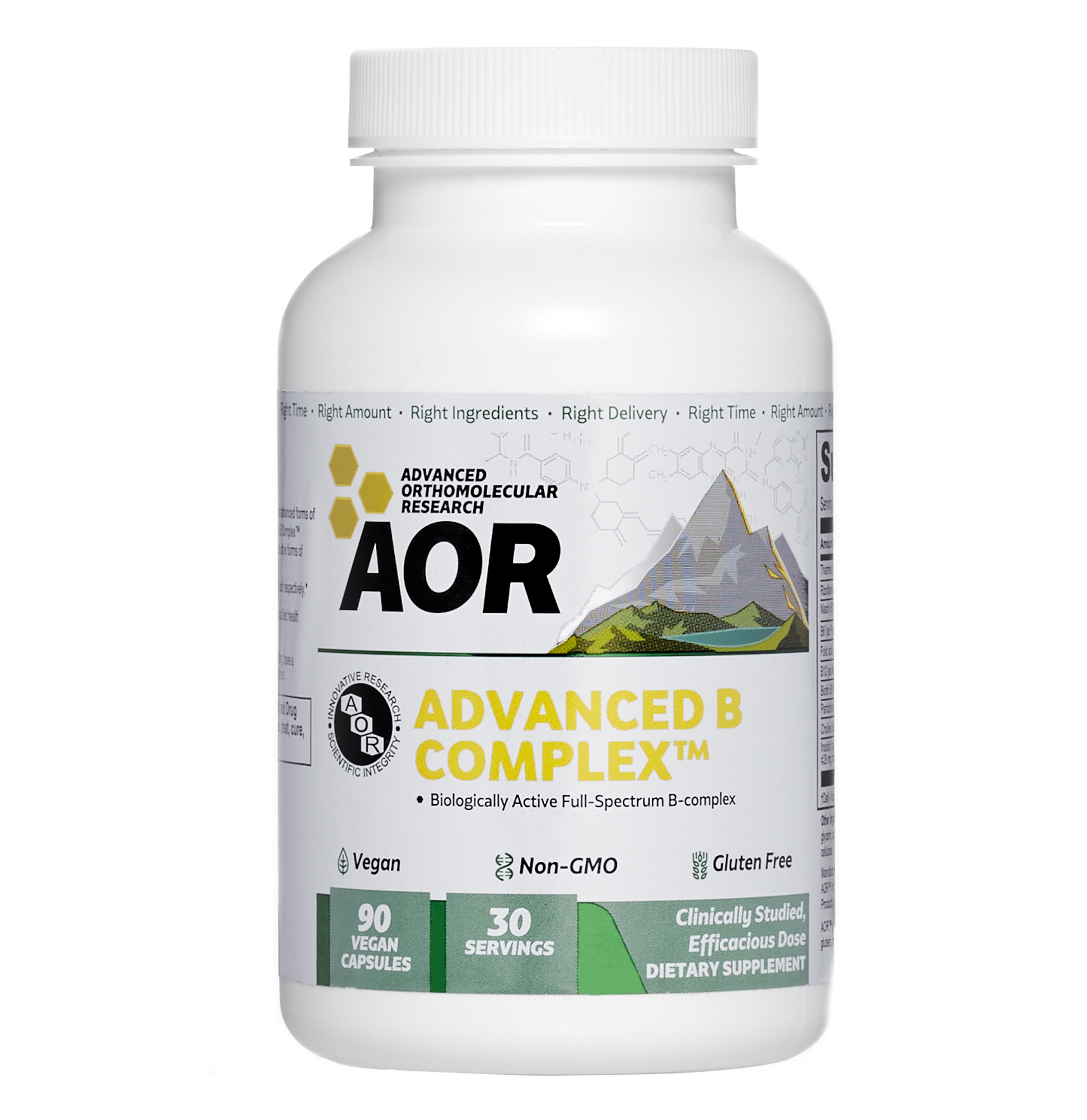 AOR, Advanced B Complex, Multivitamin Support for Energy, Stress and