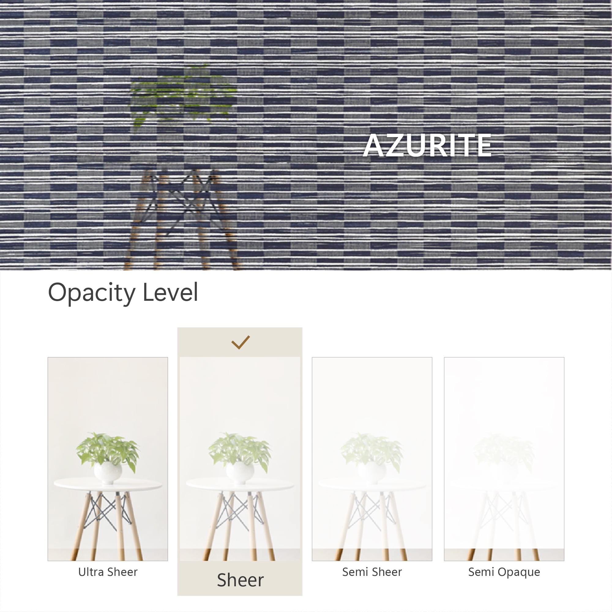 DECOLAB Hanging Panel, 36" x 96" Privacy Sheer Separator Divider for Shared Room, Entryway, Workspace, Natural Woven, Pack of 2, Azurite