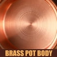 thumbnail image 2 of Copper pot for stove, pasta pot, casserole with lid, double-ear soup pot, handmade shabu, pot hot pot, for picnic, stove, household, cooking at home, 2 of 6