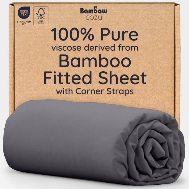 Sábana Ajustable Bambaw Full 100% Viscosa de Bambú Refrescante 38 cm