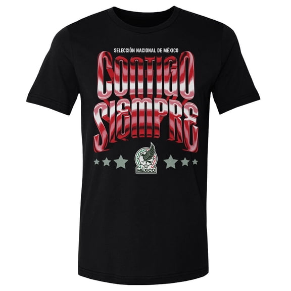 Men's 500 Level Black Mexico National Team Contigo Siempre Vintage T-Shirt