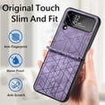 thumbnail image 2 of Phone Case Half-wrapped Anti-scratch Foldable Stand Function Back Cover Type Phone Protector for Samsung Galaxy Z Flip 4, 2 of 8