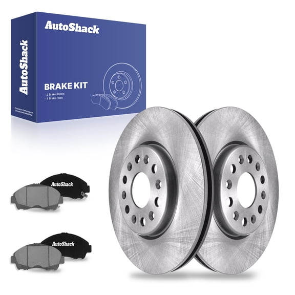 AutoShack 12.64" (321 mm) Front Vented Brake Rotors   Ceramic Brake Pads | Replacement for 2017-2020 GMC Acadia 2018-2020 Chevrolet Traverse 2019-2020 Chevrolet Blazer | 6-PC Brake Kit