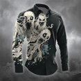 thumbnail image 2 of Camisa de manga larga con solapa y botones para hombre, estilo Halloween, para fiesta, noche, otoño e invierno, con estampado 3D, sección fina, tallas S a 5XL, 2 of 5