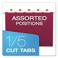 thumbnail image 4 of Pendaflex Essentials Colored Hanging Folders 1/5 Tab Letter Burgundy 25/Box 81613, 4 of 8