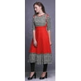 thumbnail image 3 of Bimba Light Gray2 Geometric Triangle Anarkali Dress Long Indian Ethnic Wear For Women Maxi Kurta Ethnic Kurti X-Small, 3 of 5