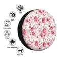 thumbnail image 4 of Naloa Rose Flowers PVC Leather Spare Tire Wheel Cover for Car Truck SUV Camper Trailer Universal Fit many size15 inch, 4 of 6