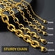 thumbnail image 4 of Collar ChainsHouse Gold ChainsHouse para hombre, 5 mm, 66 cm, acero inoxidable, 4 of 7