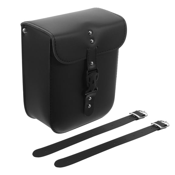 RENACLIPY Black Motorcycle Saddle Bag with Multi-Functional Tool Organizer, Storage for Bikes and