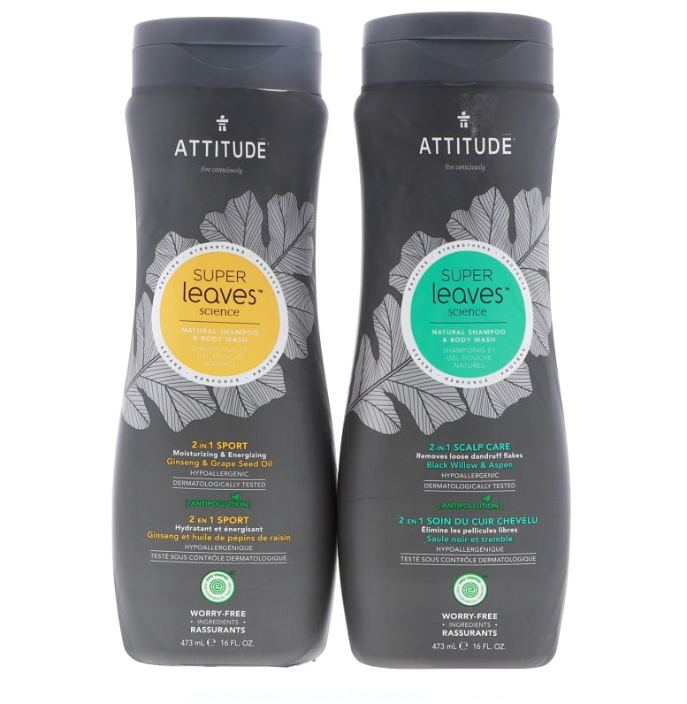 ATTITUDE Shampoo & Body Wash 2in1 - Sports, 16 oz