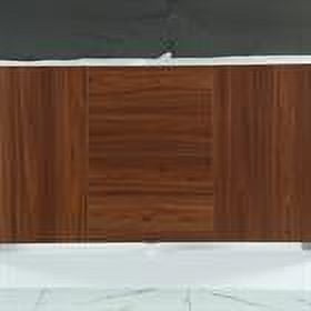 Demi Bonn Wood Executive Desk, 70.9" Large Computer Desk Office Desk for Home Living Room, Office, Brown