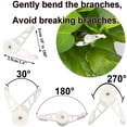 thumbnail image 4 of TRIANU 30Pcs Adjustable Plant Stem Training Clips, Adjustable Plant Training Clips, Plant Branches Bender Clips, Plant Low Stress Training Control, White, 4 of 9