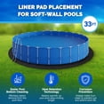 thumbnail image 2 of Swimline Hydrotools Above Ground Round Liner Pad, Pool Protector Mat, 33 Ft, 2 of 7