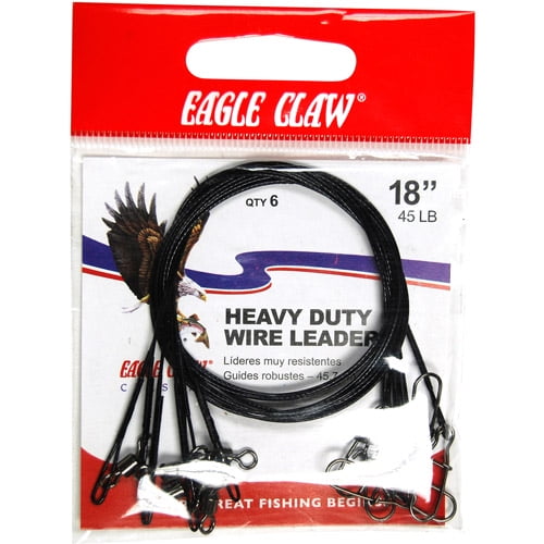 Eagle Claw 18" 45 lb. Wire Leader, Black