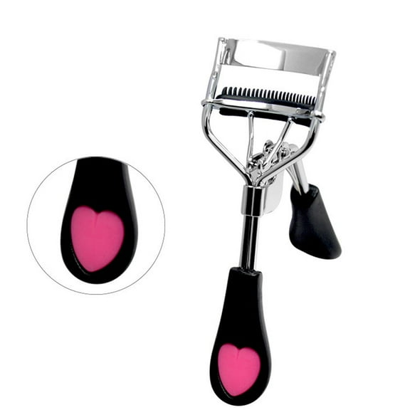 Pinkiou Eyelash Curlers with Comb Professional Lash Curler with Built-in Comb Ergonomic Heart-Shaped Handle and Eyelash Comb Tool with Brush Mascara Muffle for Daily Makeup