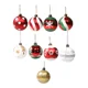 thumbnail image 5 of 6 piezas de 6 cm de adorno para árbol de Navidad, colgante, bola de Navidad pintada, decoración navideña para el hogar, regalo de Año Nuevo 2025, 5 of 5