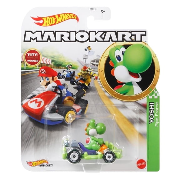Vehículo de Juguete Hot Wheels Mario Kart Yoshi Pipe Frame