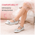 thumbnail image 6 of Toddler & Little Girl Bow-Accent Ballet Flats – Soft Sole Non-Slip Dress Shoe, 6 of 10