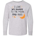 thumbnail image 3 of Inktastic I Love My Daddy To The Moon and Back Long Sleeve Youth T-Shirt, 3 of 5