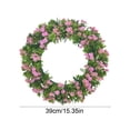 thumbnail image 3 of Bcylexb Spring Summer Wreaths for Front Door, 16 inch Artificial Fake Flower Wreath with Green Leaves Wreath for Wall Window Farmhouse Party Home Holiday Decor, 3 of 6