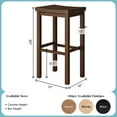 thumbnail image 2 of Now Furniture 30" Bar Stool, Set of 4 Wooden Backless Bar Height Kitchen Stool, Walnut, 2 of 8