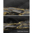 thumbnail image 6 of Black Marble Kitchen Valances for Windows Farmhouse Linen Window Valance Curtain for Living Room Window Treatment Gold Abstract Vintage Modern Grey Art Valance Rod Pocket Topper Drape, 42 x 12 Inch, 6 of 6