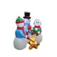 thumbnail image 3 of Muñecos de nieve inflables familiares con forma de muñeco de nieve, 150 cm, con luces LED, 3 of 5