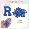 thumbnail image 2 of Uxcell 26 Paquete de Parches de Letras de Chenille, Parches Autoadhesivos de Chenille A-Z, Calcomanías Bordadas para DIY Ropa de Tela, Zapatos, Bolsas, Azul, 2 of 6