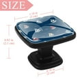 thumbnail image 4 of 4 Pcs Square Cabinet Handle Cupboard Knob Drawer Pulls Handle Elk Embroidery Designs Drawer Knobs with Screws Furniture Decoration, 4 of 7